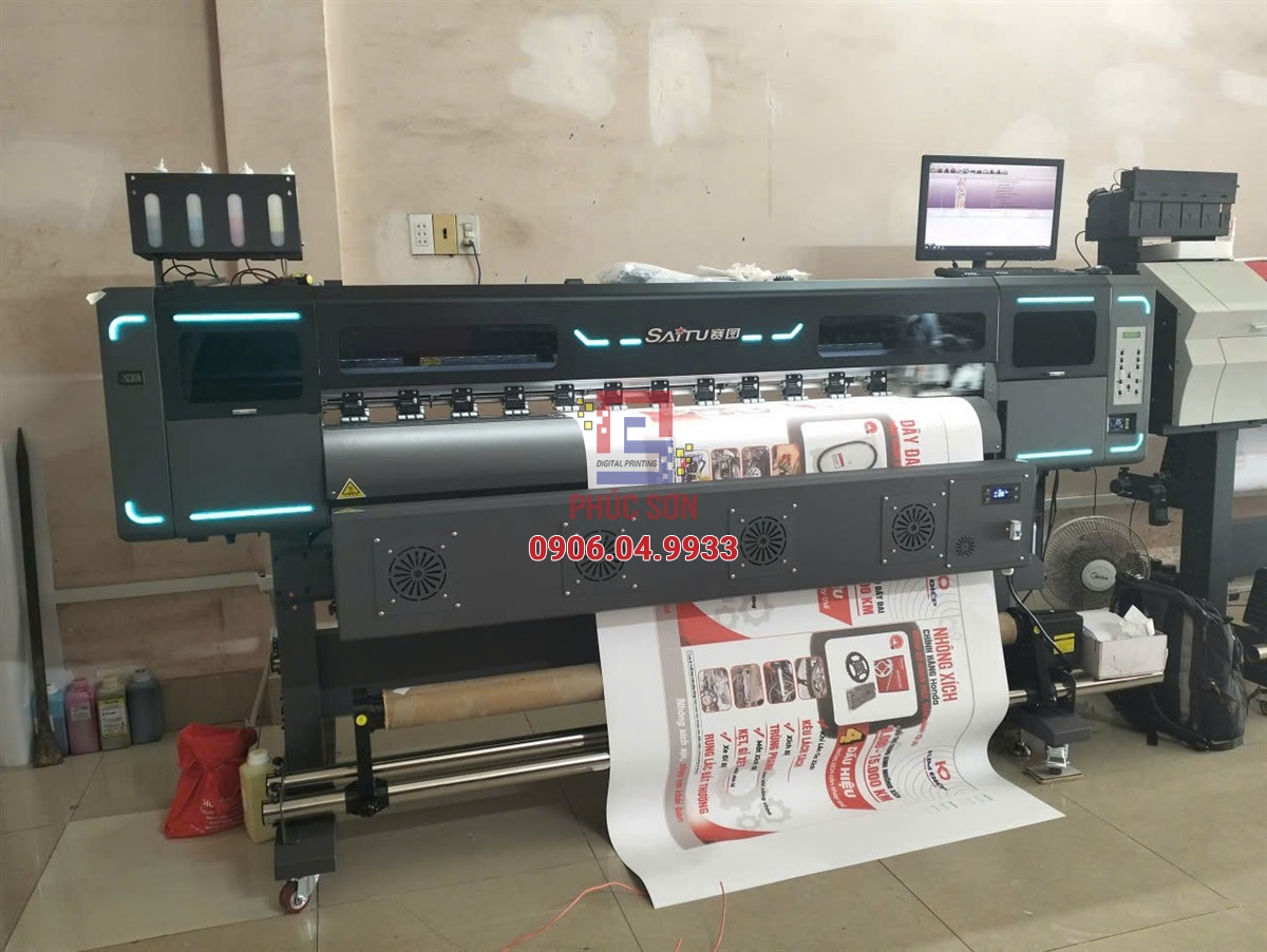 Máy in Saitu 1608Q 1.6m sử dụng 8 màu